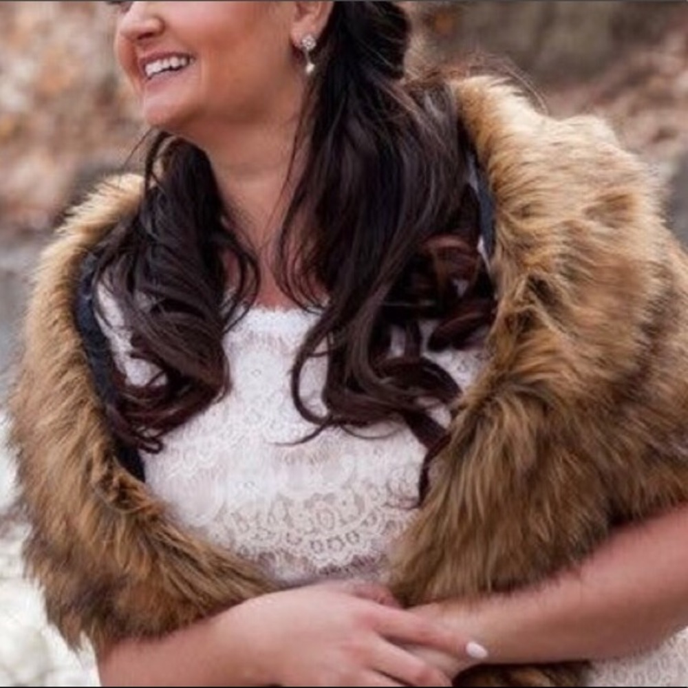 Faux fur stole